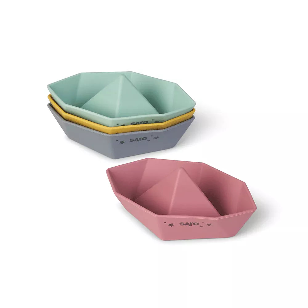 Set Barchette Bagnetto Origami Saro impilate l'una sull'altra