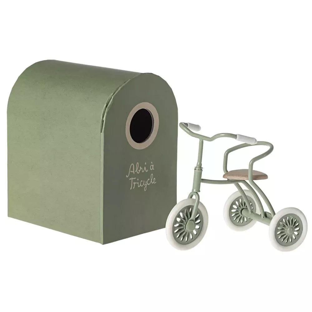 Triciclo Verde Topo Maileg con confezione