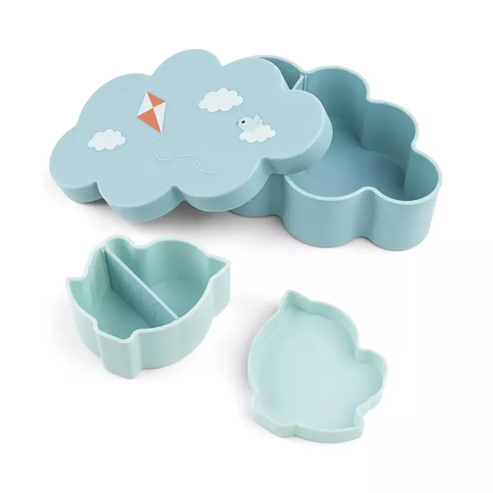 Contenitori del Set Porta Pranzo e Borraccia Done by Deer Blu