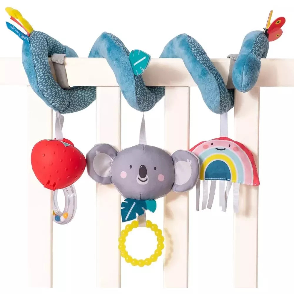 Spirale Attività Kimmy Koala Taf Toys appesa al bordo del lettino
