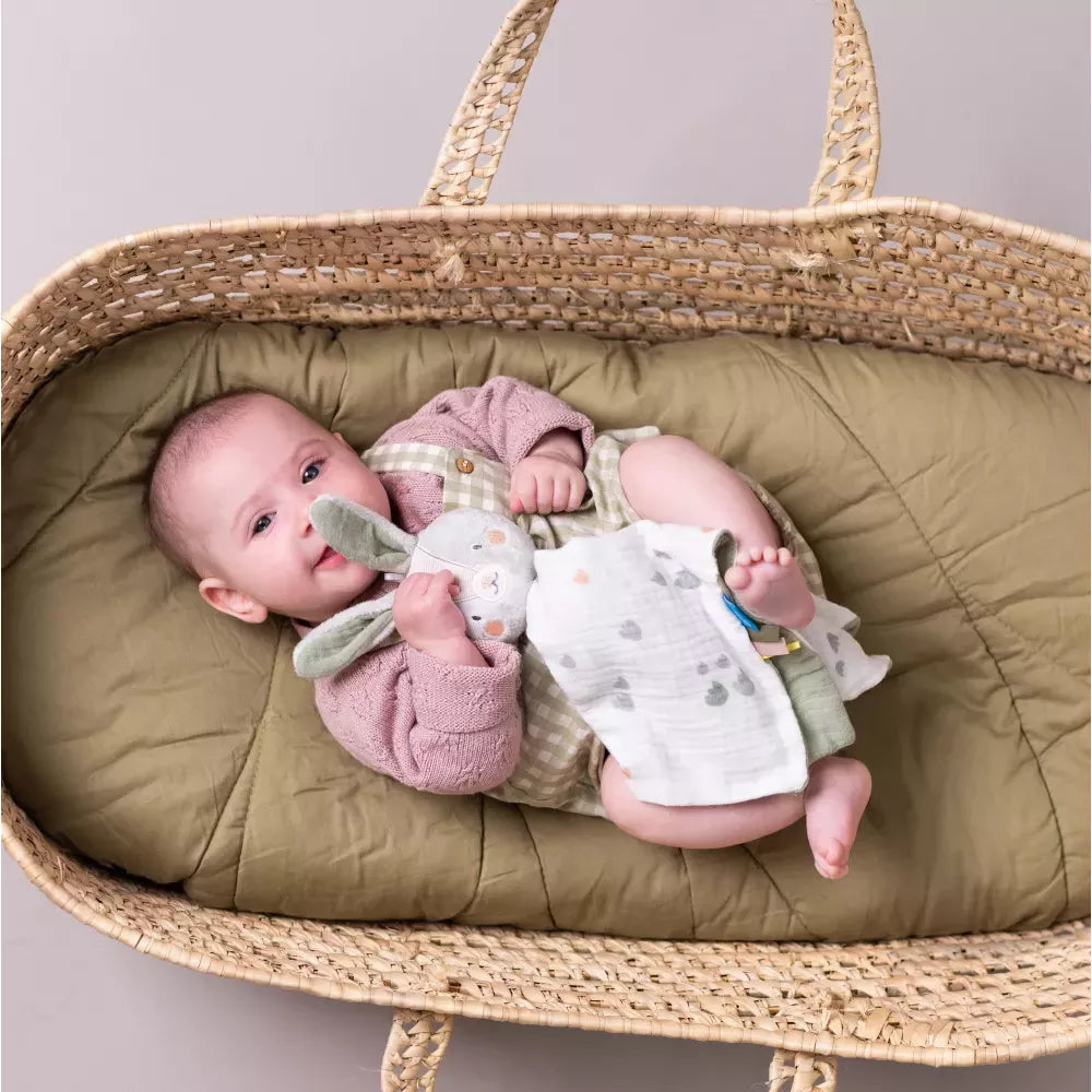 Bambino con il Doudou Coniglietto Taf Toys