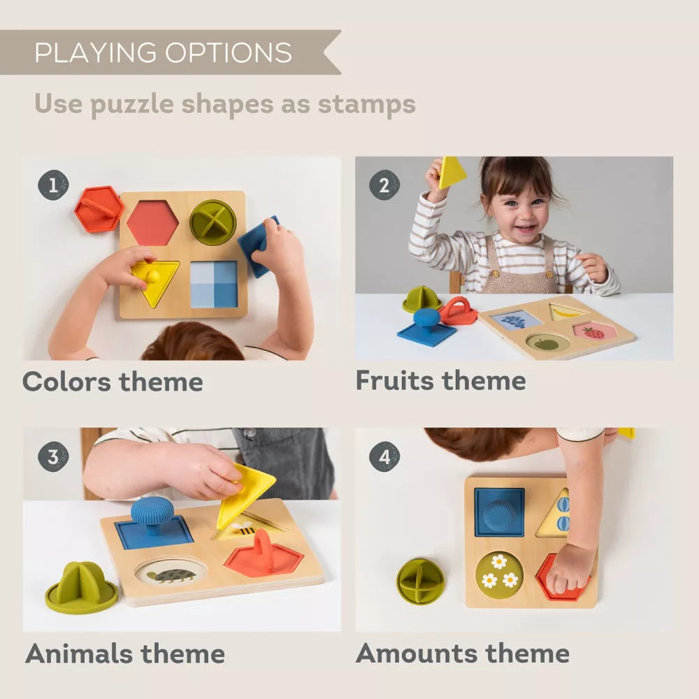 Dettagli contenuto del Puzzle a Incastro in Silicone Taf Toys
