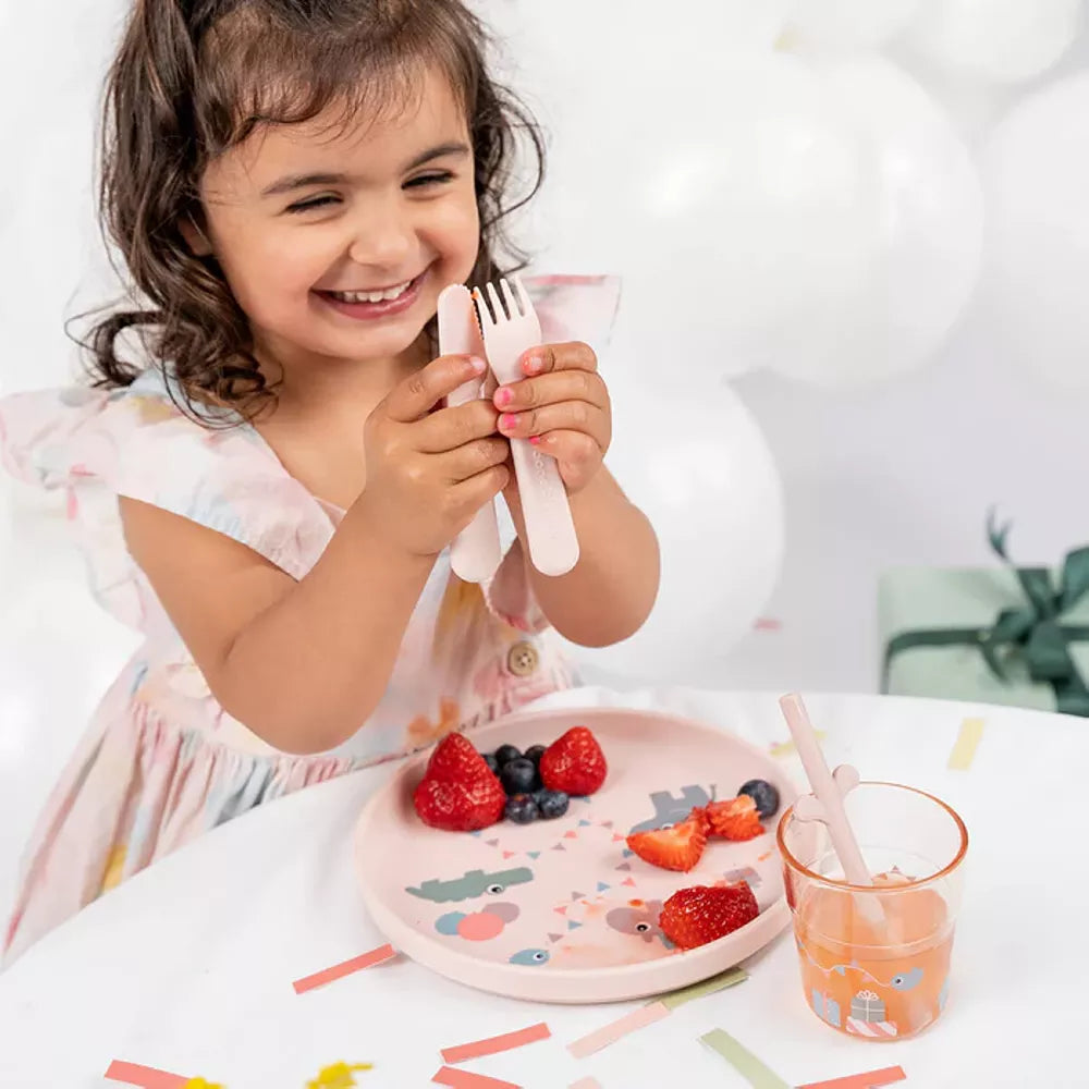 Set Pappa Foodie Celebration Done by Deer Cipria bambina con posate