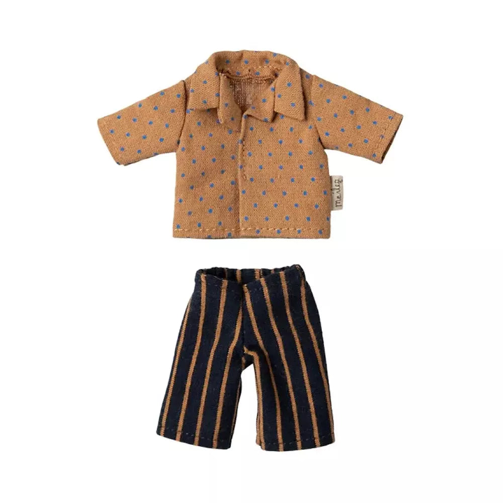 Camicia e Pantaloni a Righe per Papà Topo Maileg