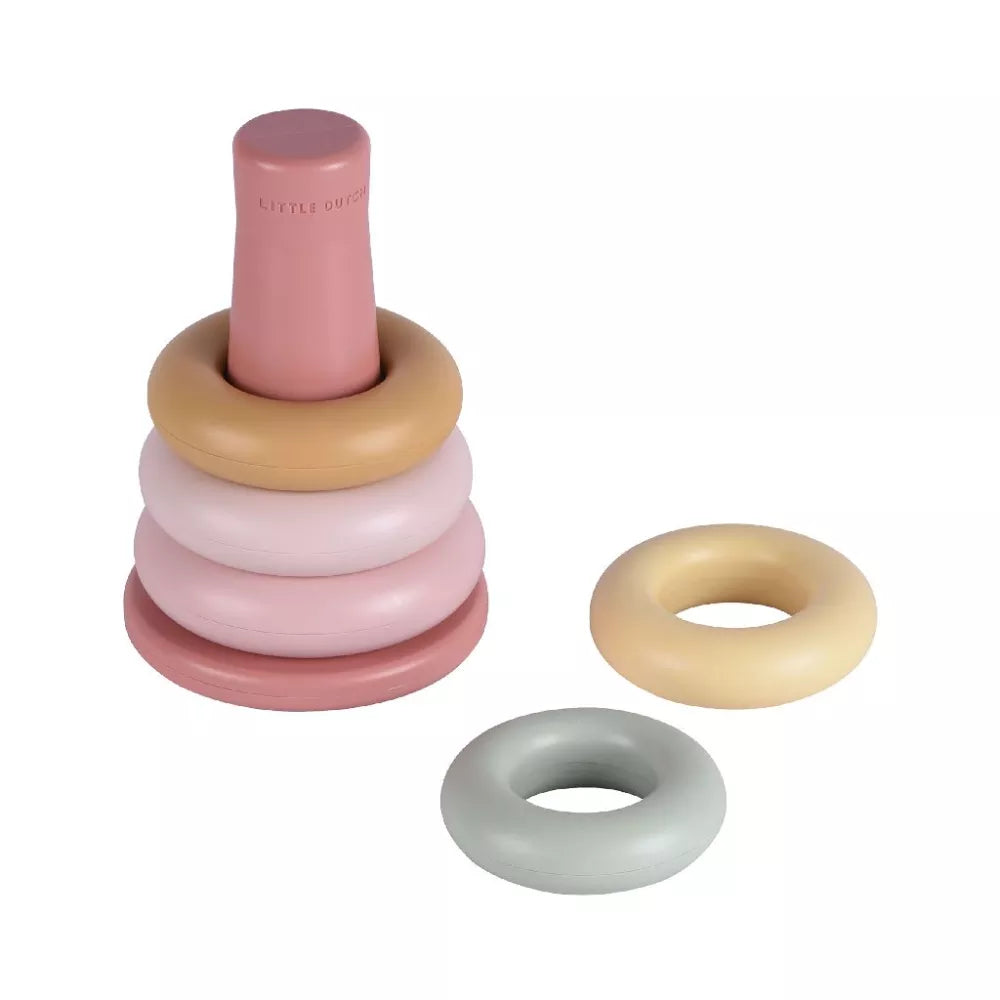 Impilabile in Plastica Rosa Little Dutch con due anelli a fianco