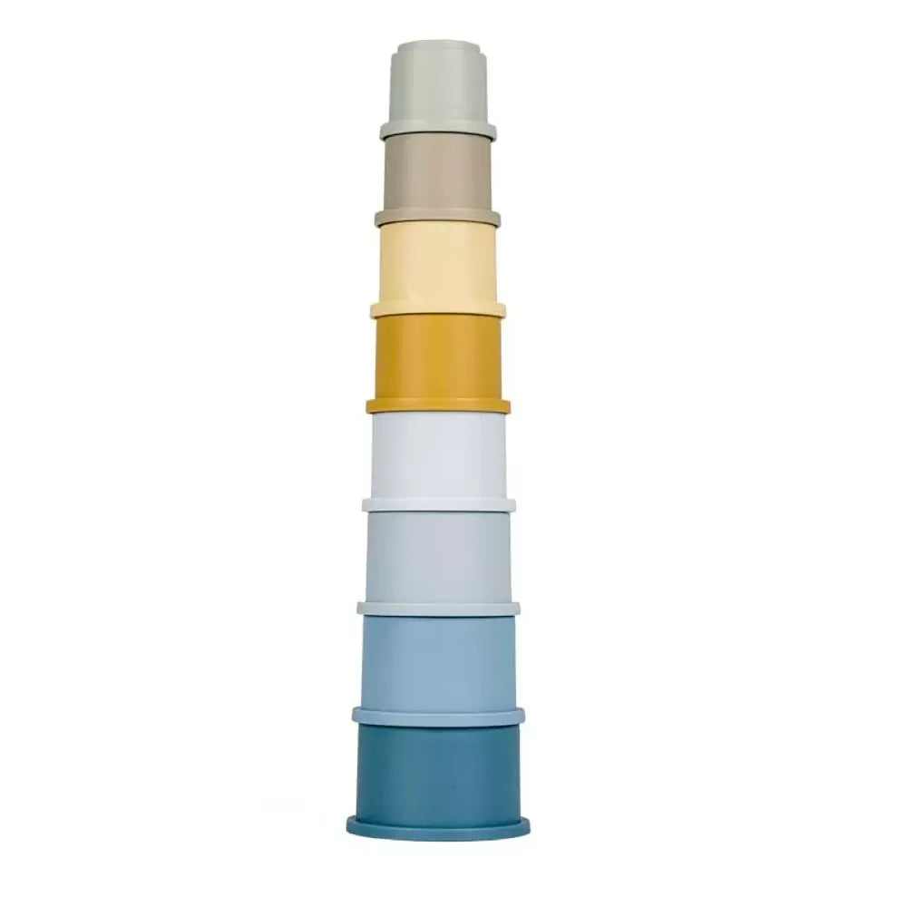 Torre di Tazze Impilabili Blu Little Dutch