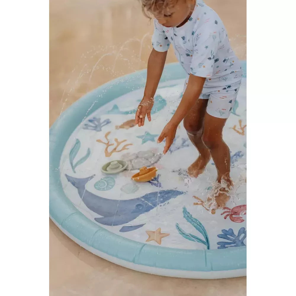 Bambino gioca sul Tappeto Mille Spruzzi Little Dutch Blu