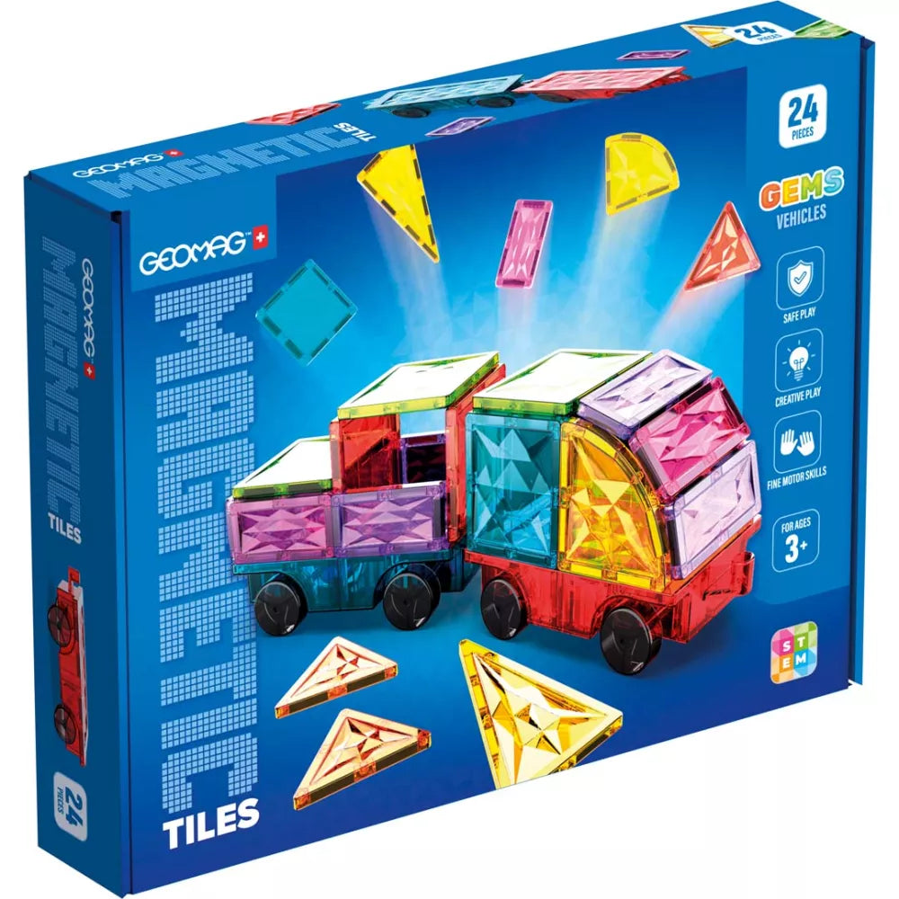 Set Veicoli Magnetic Tiles Geomag
