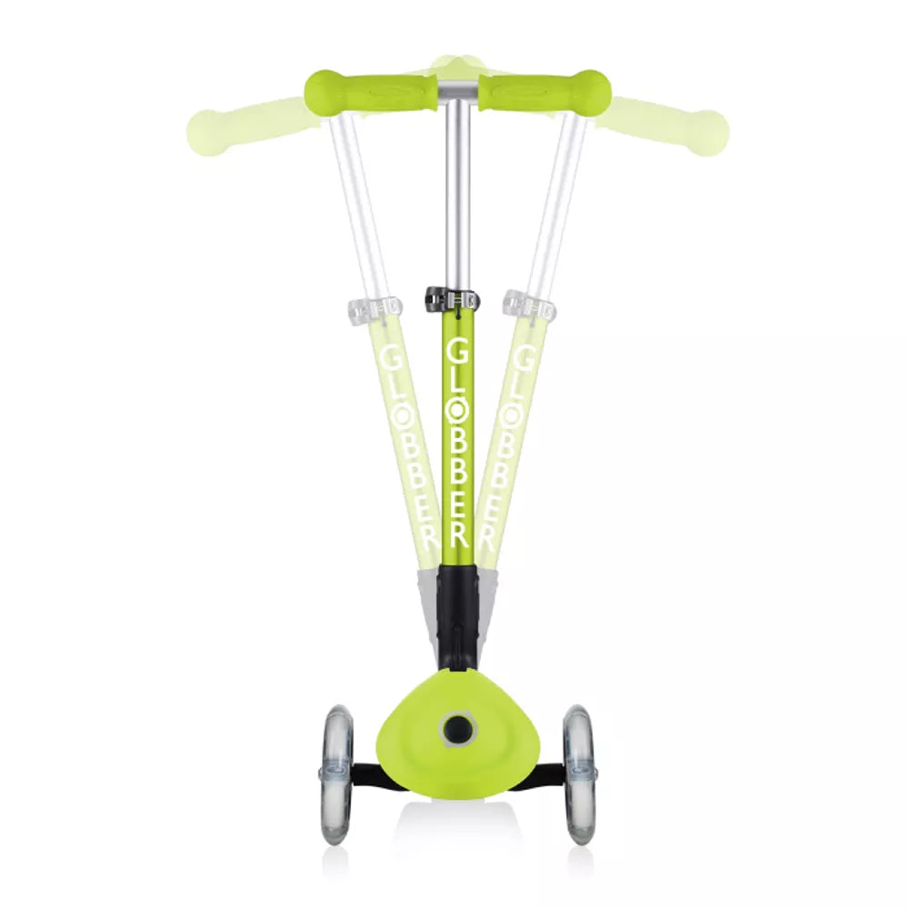 Monopattino Junior Foldable Globber Verde Lime sterzo