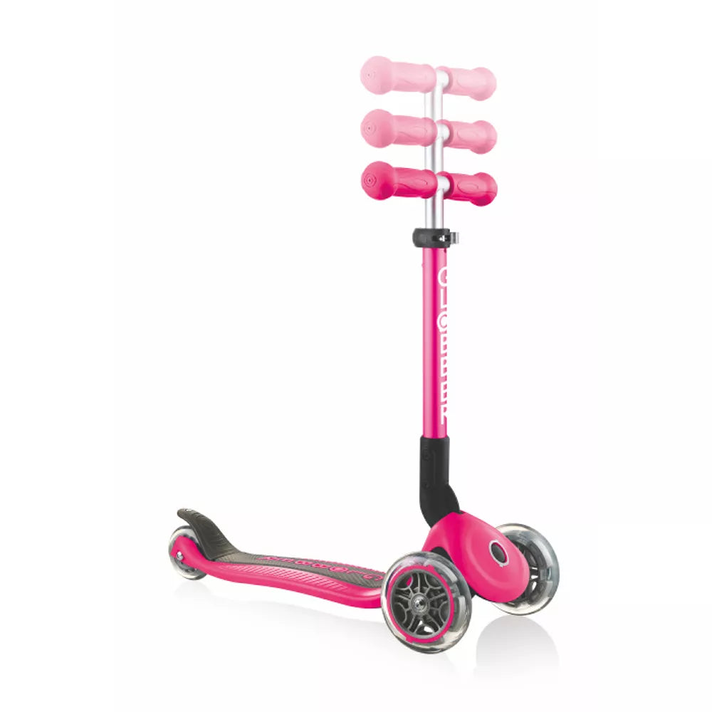 Monopattino Junior Foldable Globber Fucsia altezza regolabile
