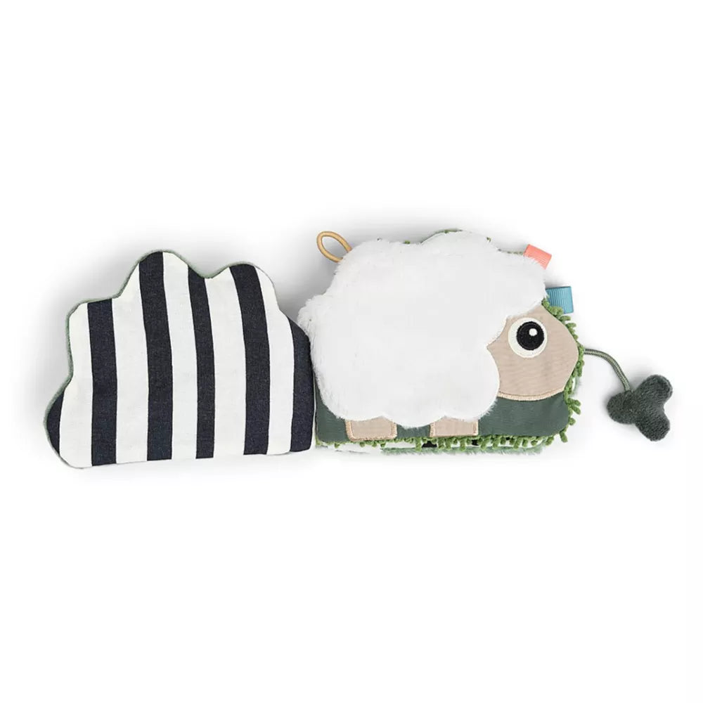 Pagina con pecorella del Libro Sensoriale Done by Deer Tiny Farm