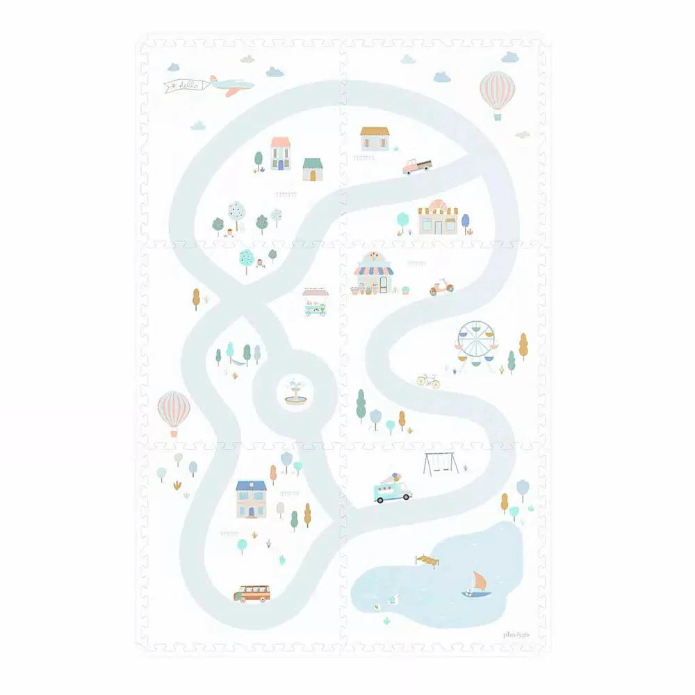 Tappeto Puzzle Eevaa Play&Go 120x180 Villaggio