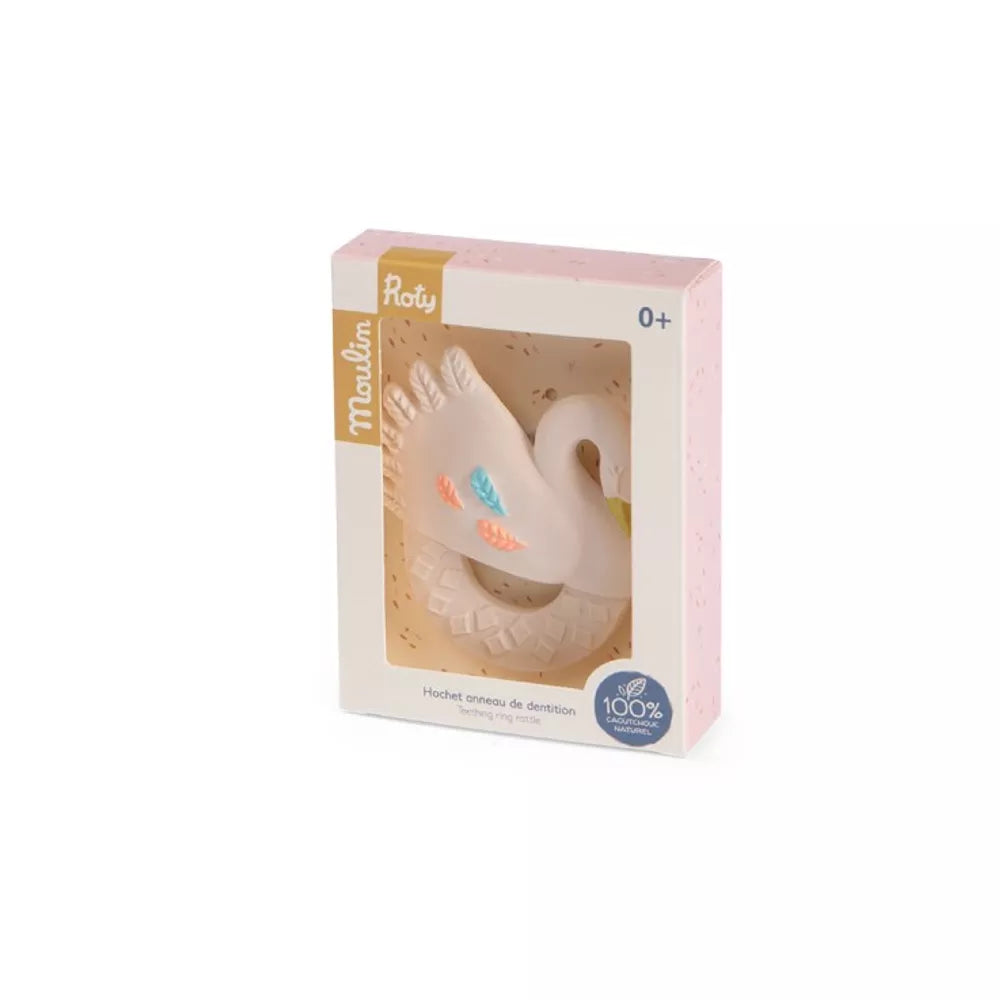 Dentinale Cigno in Caucciù Moulin Roty nella confezione altra inquadratura