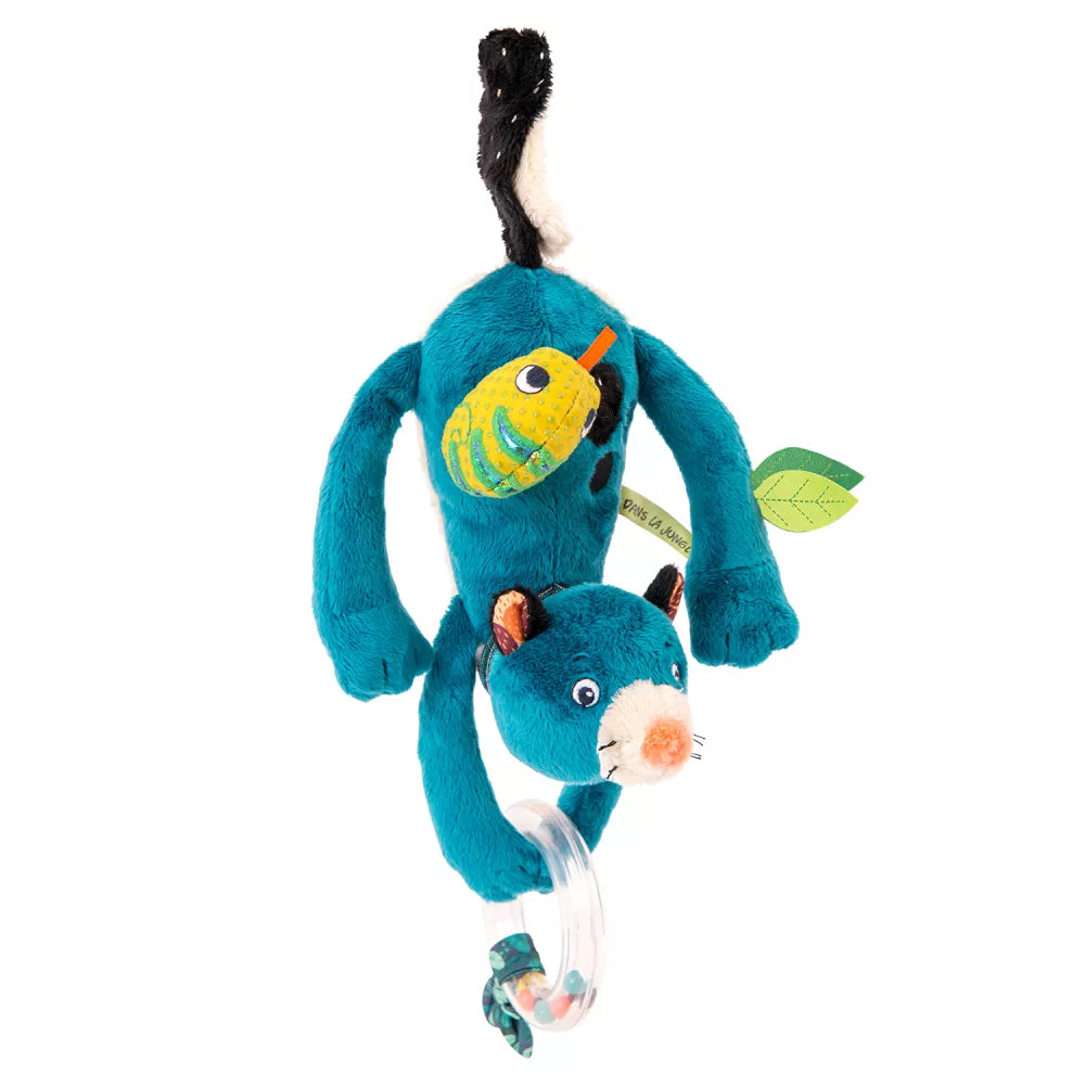 Peluche Pantera Zimba Attività Moulin Roty girata di lato