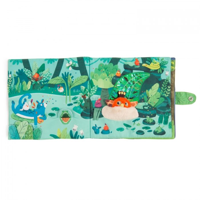 grande libro attività giungla aperto uccellino