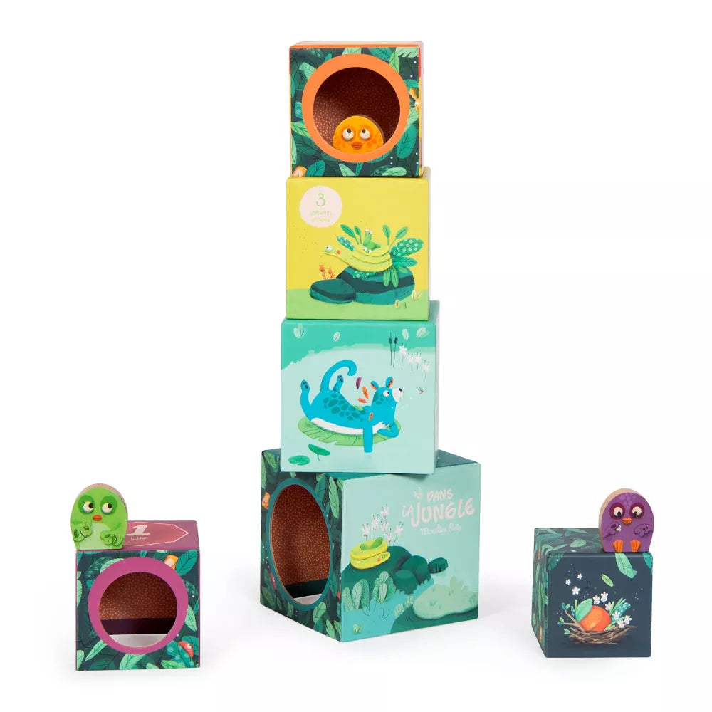 Cubi Impilabili Moulin Roty Dans la Jungle