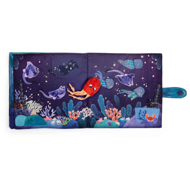 Grande Libro Attività in Stoffa Moulin Roty Les Aventures de Paulie con personaggio tra le pagine