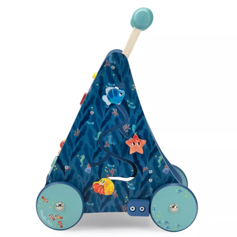 Primipassi Multiattività Moulin Roty Les Aventures de Paulie lato con labirinto