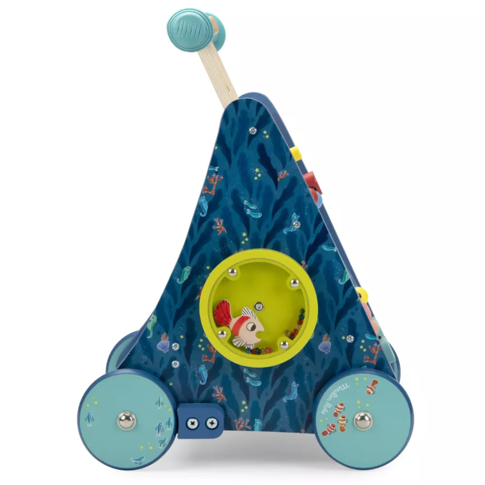 Primipassi Multiattività Moulin Roty Les Aventures de Paulie lato con pesciolino