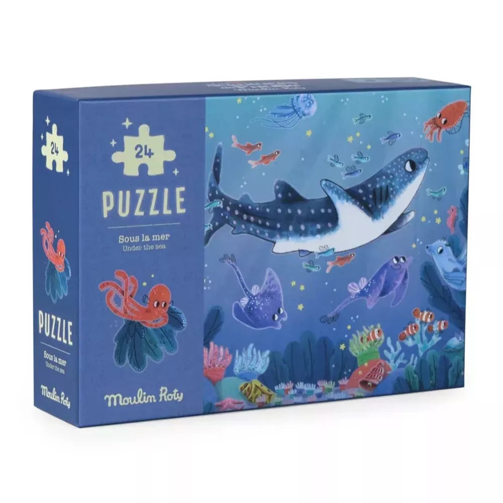 Confezione Puzzle In Fondo al Mare Moulin Roty 24 Pz.