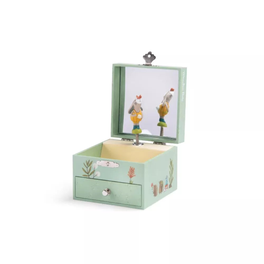 Carillon Portagioie Moulin Roty Trois Petits Lapins aperto