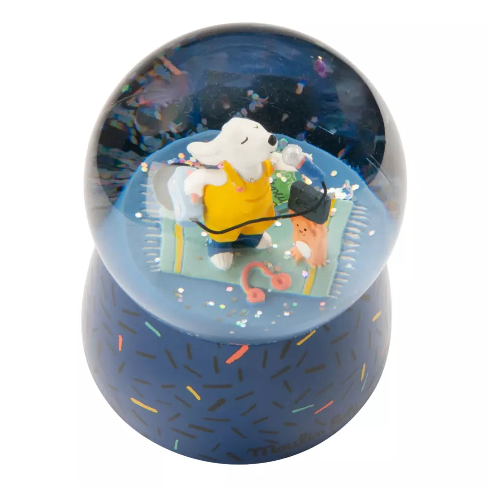 Palla di Neve Musicale Moulin Roty Puce & Pilou dall'alto