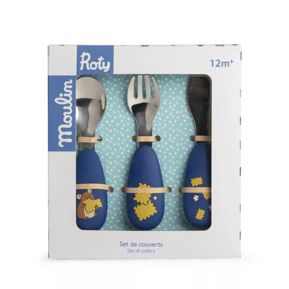 Confezione Set Posate Moulin Roty Puce & Pilou