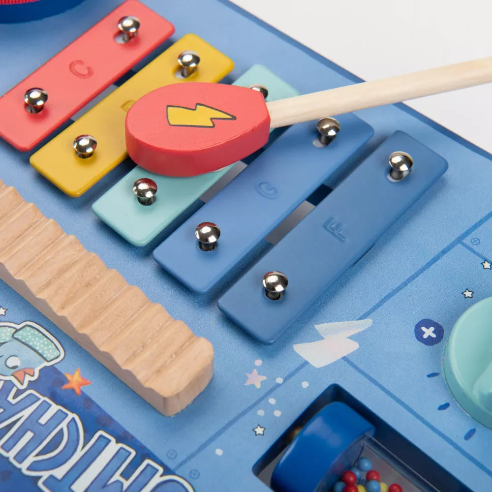 Tavolo Musicale Attività Moulin Roty Puce & Pilou dettaglio xilofono