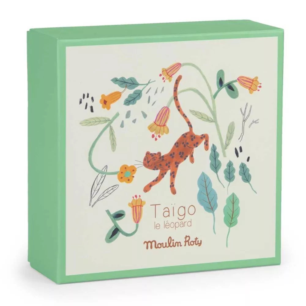 Confezione del Doudou Leopardo Taigo Moulin Roty