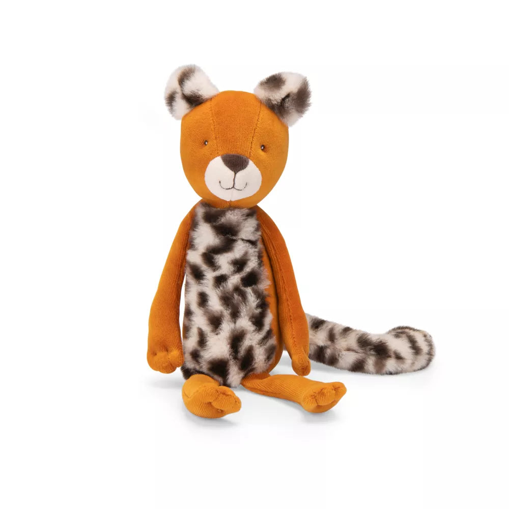 Peluche Leopardo Taigo in Scatola Moulin Roty seduto