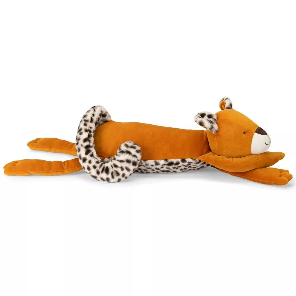 Peluche Gigante Leopardo Taigo Moulin Roty di lato