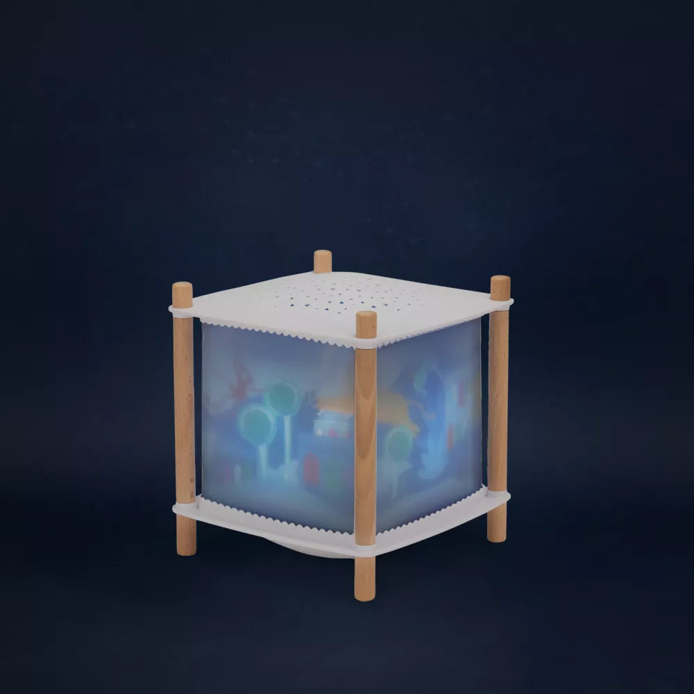 Lampada Revolution Moulin Roty La Foret Mawa al buio