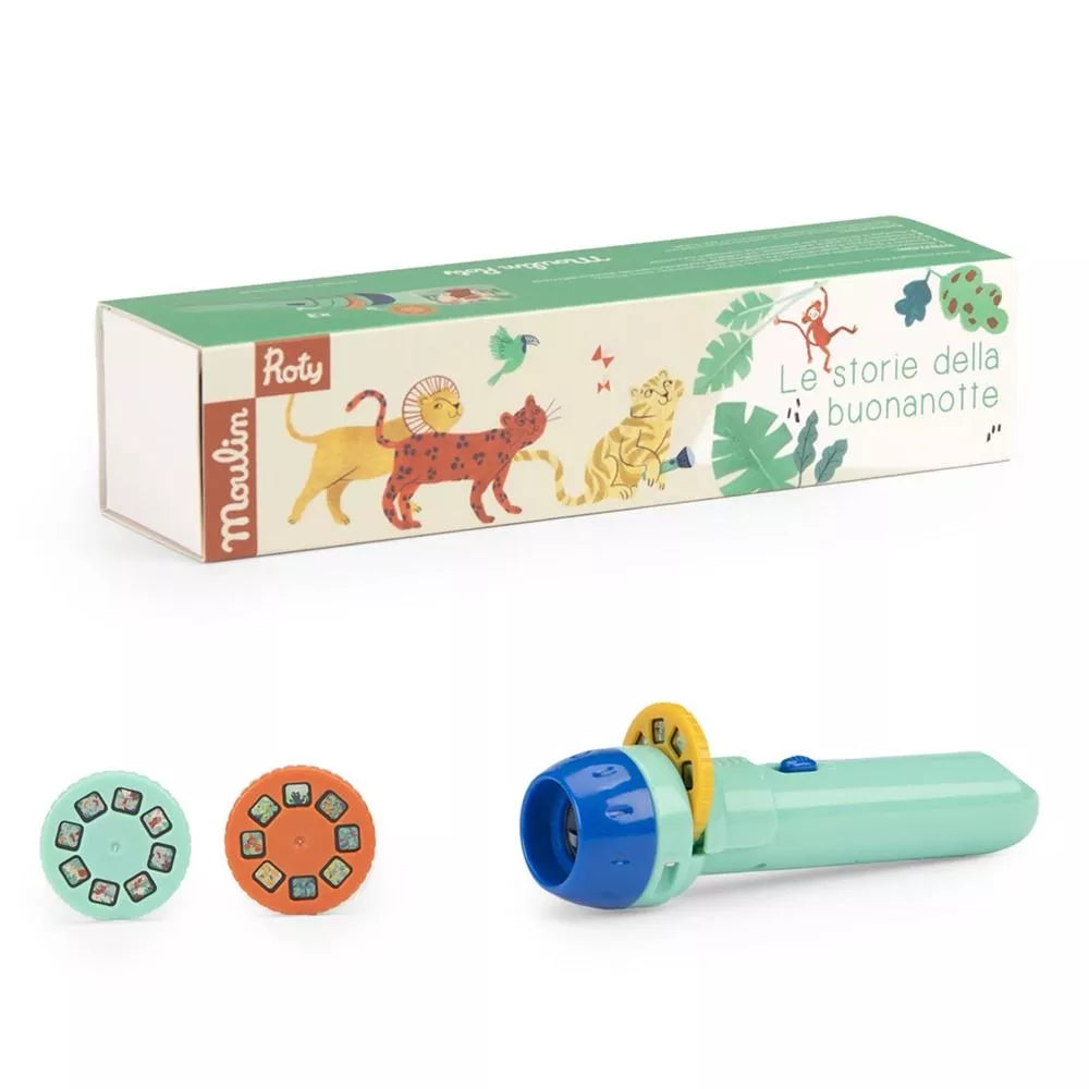 Torcia Proietta Storie Moulin Roty La Foret Mawa con confezione