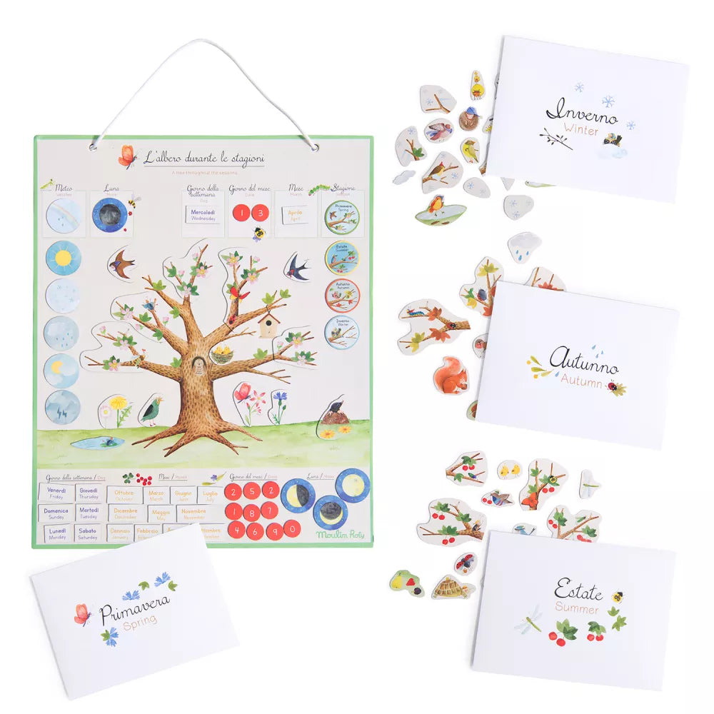 Calendario delle Stagioni Magnetico Moulin Roty con tutti i magneti