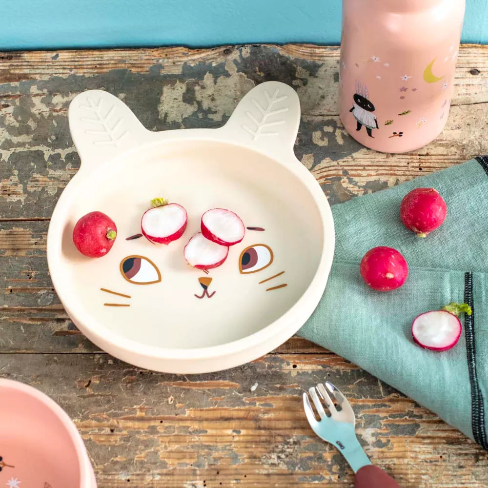 Piattino con cibo Set Pappa Moulin Roty Apres la Pluie