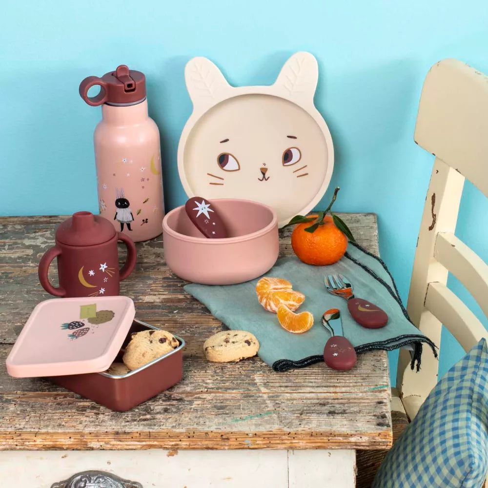 Set Pappa Moulin Roty Apres la Pluie conborraccia, portapranzo e posate
