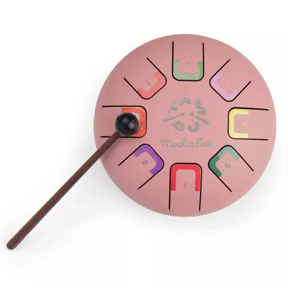 Tambù Piccolo Rosa Moulin Roty con bacchetta inclusa