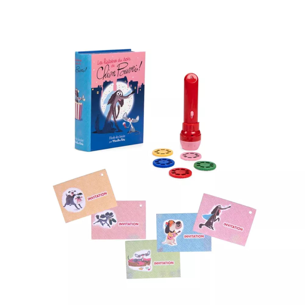Contenuto del Cofanetto 5 Storie Moulin Roty Cane Puzzone