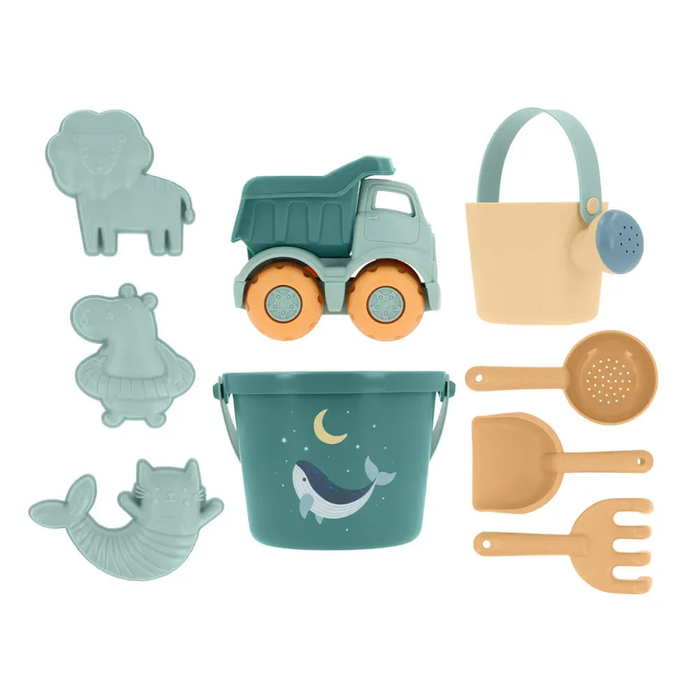 Set Spiaggia con Camioncino Monneka Balena Verde