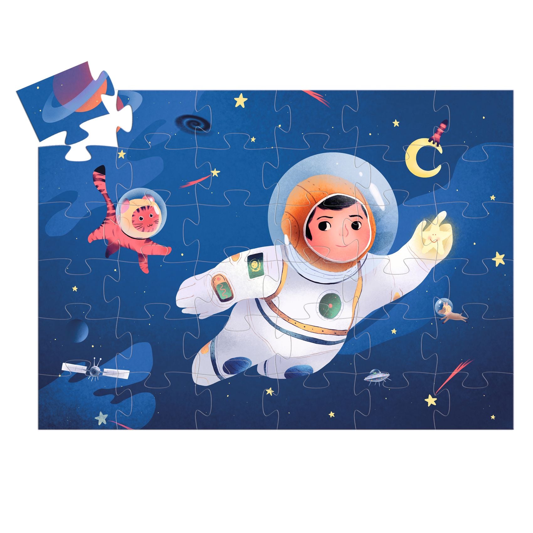 Puzzle Completo Puzzle Un Astronauta sulla Luna Djeco