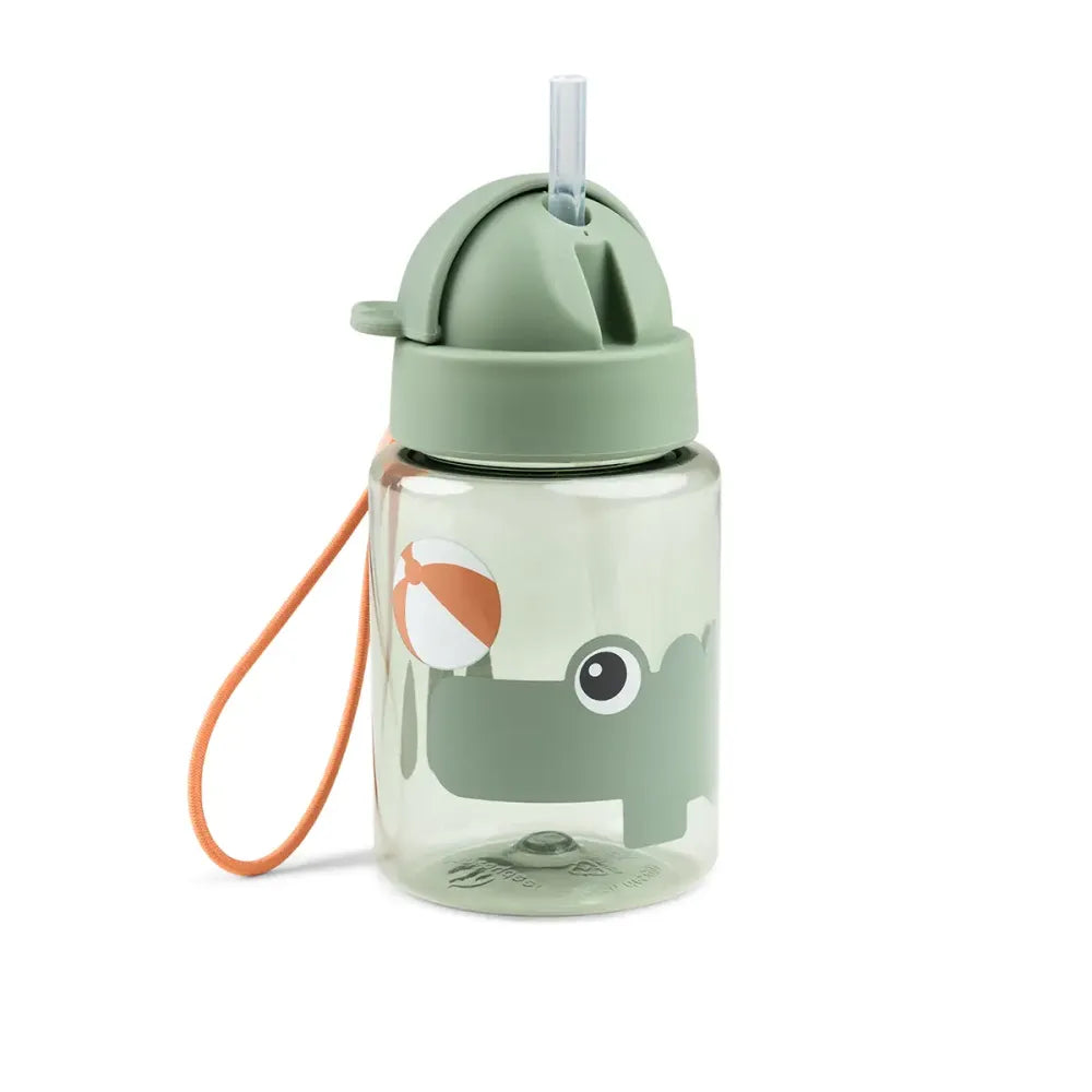 Borraccia con Cannuccia Playground Done by Deer Verde aperta