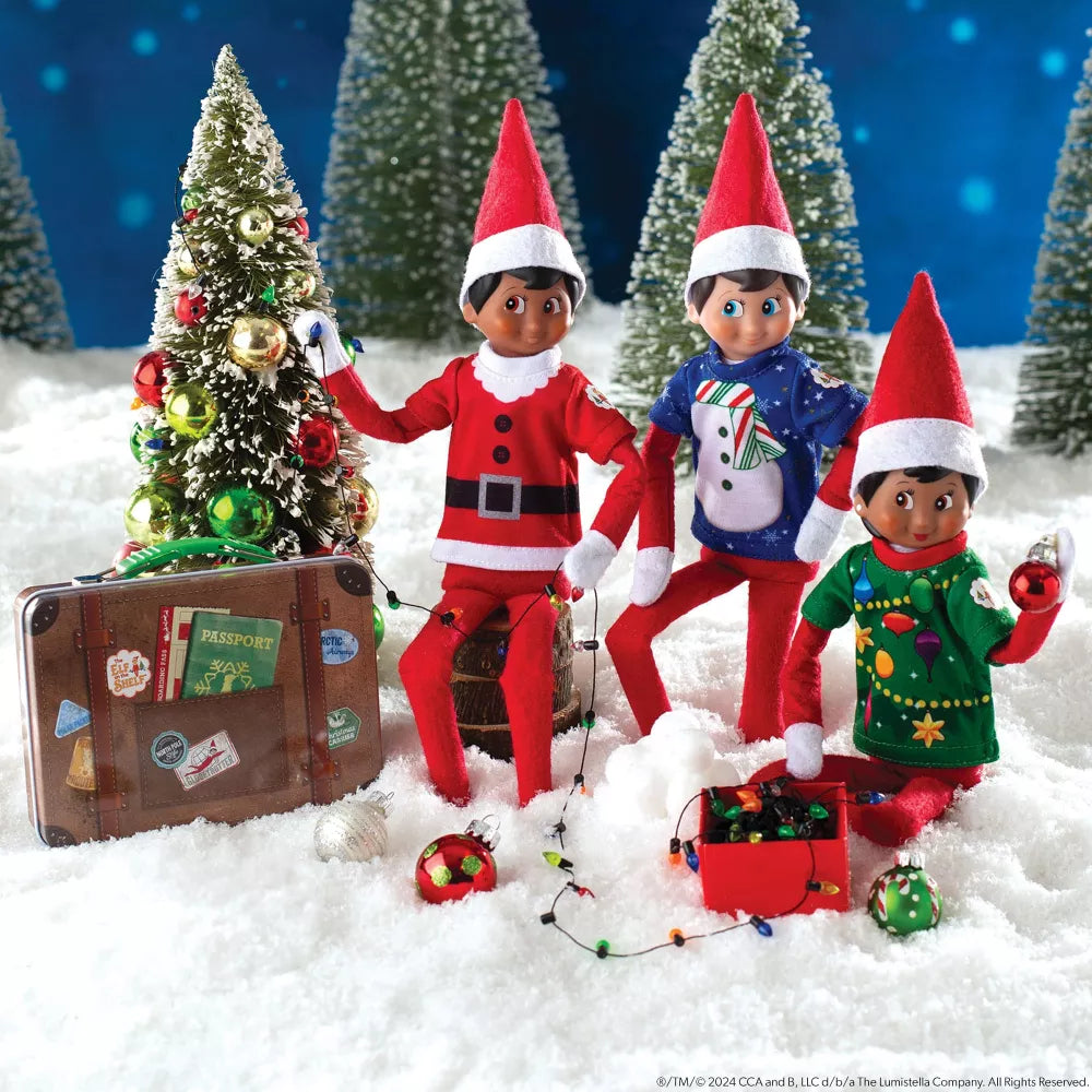 Elfi indossano le Magliette del Set Valigia e Magliette The Elf on the Shelf