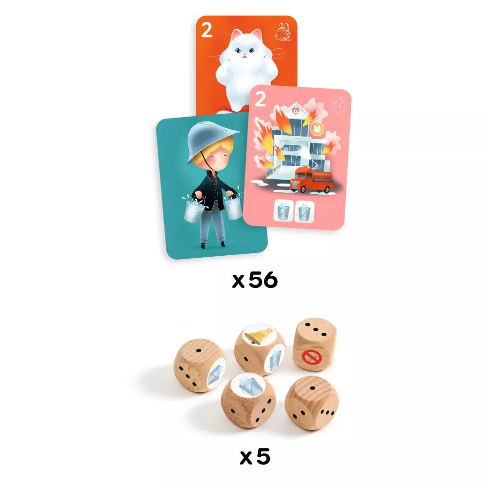 Carte e dadi del Gioco di Dadi SOS Mission Djeco