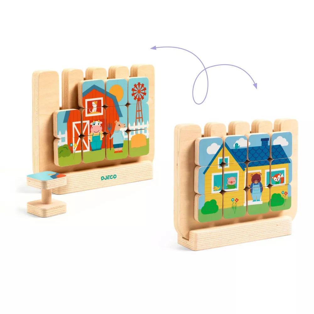 Esempio immagini del Puzzle in Legno Verticale Casamix Djeco