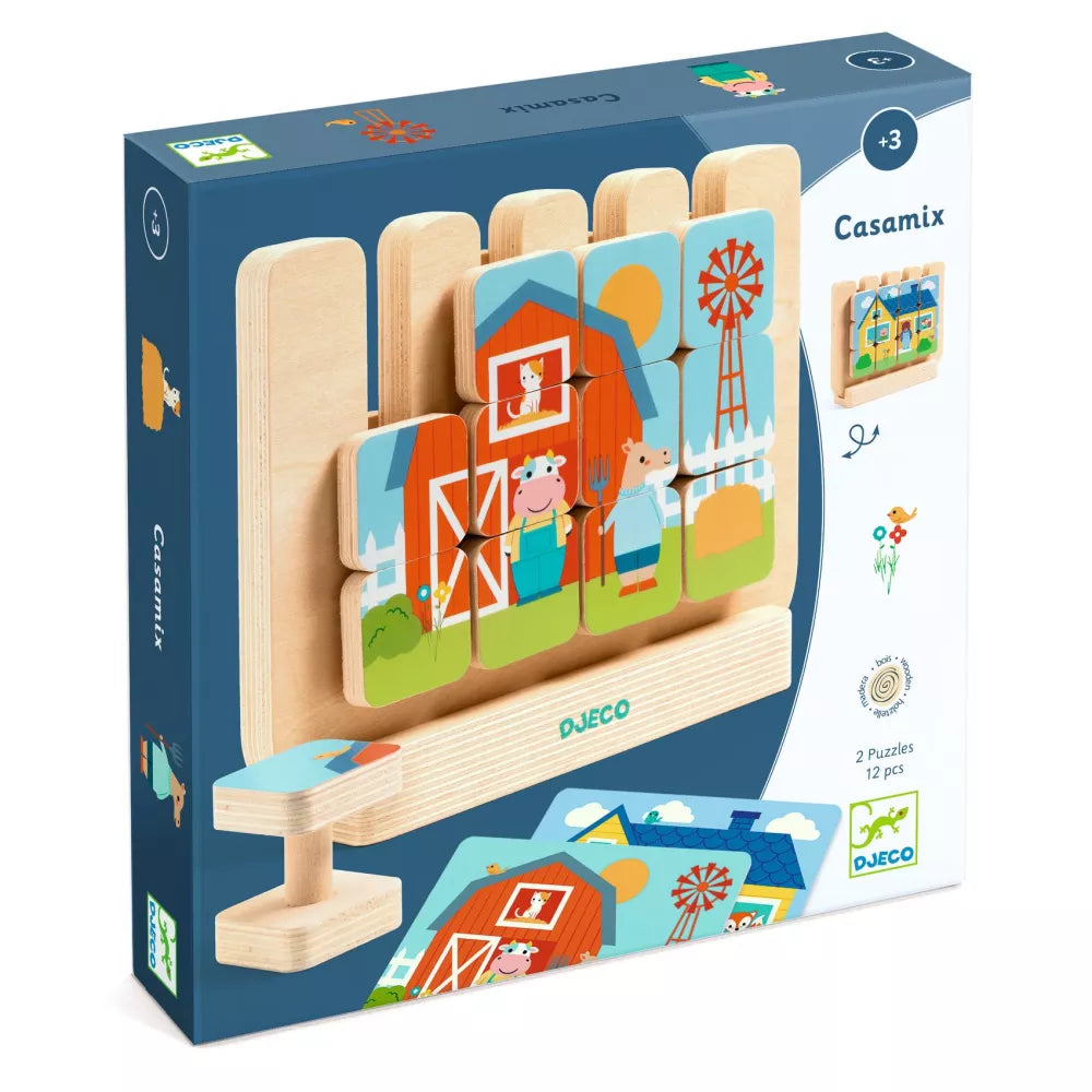 Confezione del Puzzle in Legno Verticale Casamix Djeco