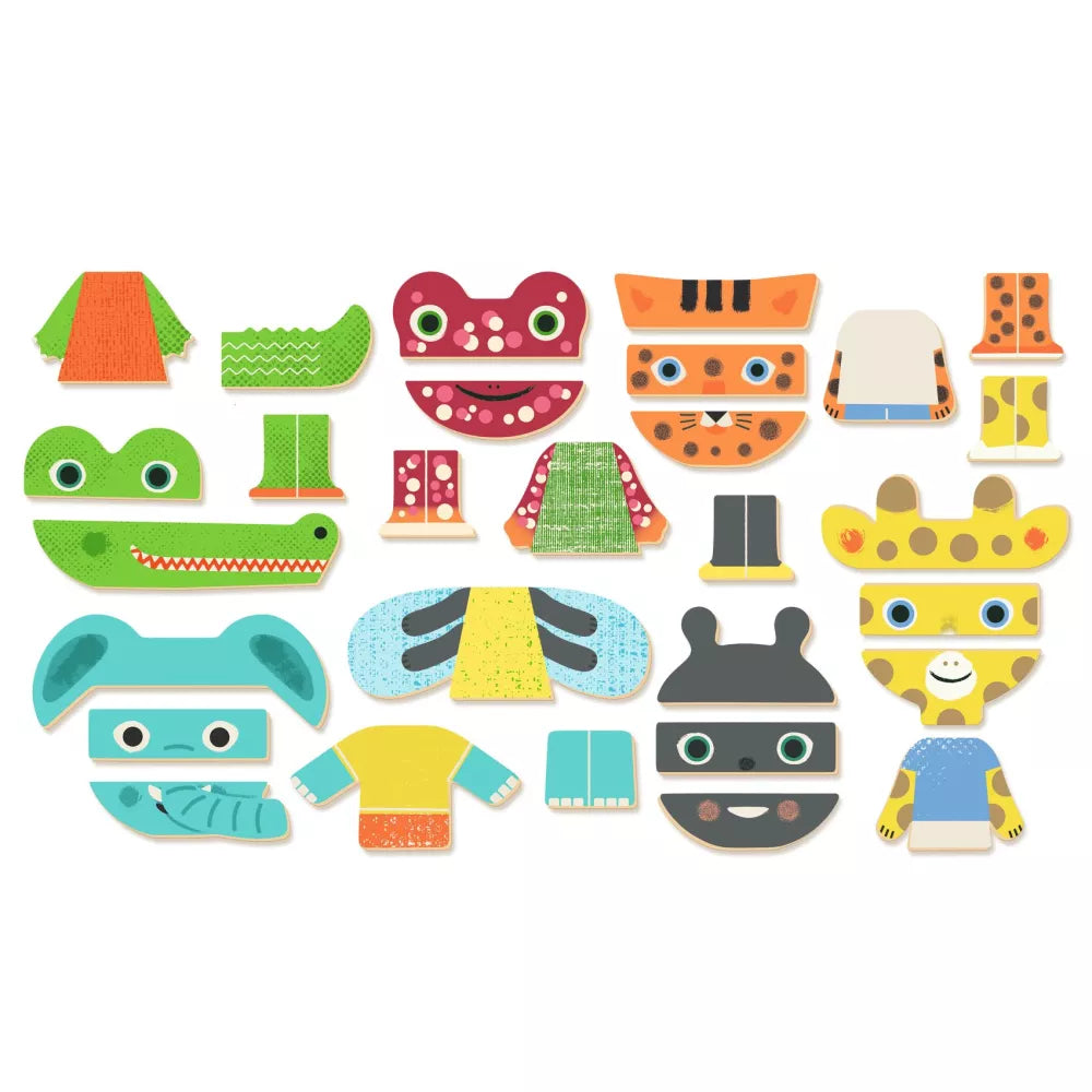 Magneti del Gioco Magnetico Inzebox Mix Animals Djeco