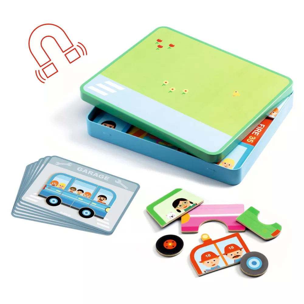 Gioco Magnetico Inzebox Veicoli Djeco