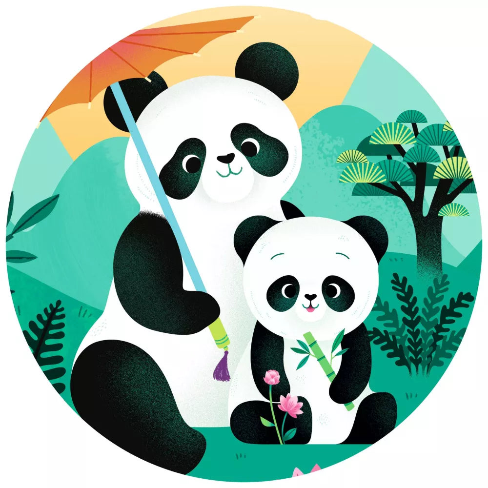 Dettaglio del Puzzle Leo il Panda Djeco