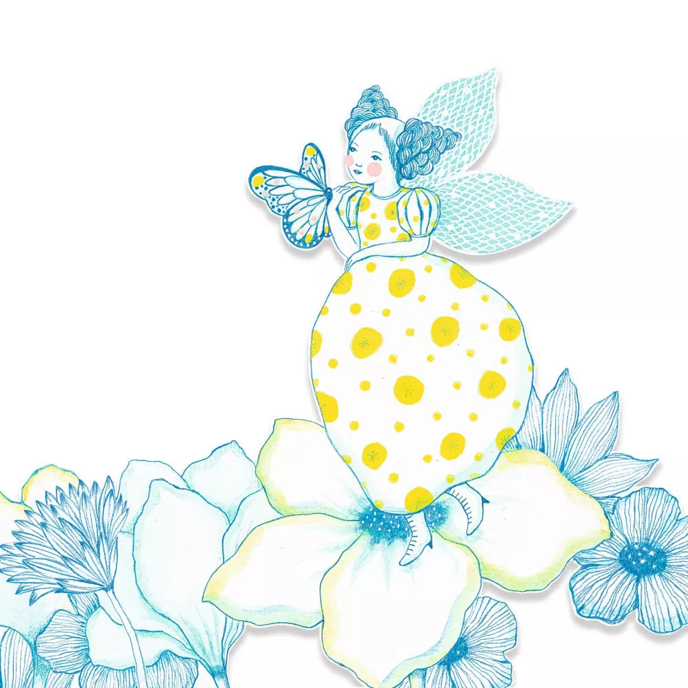 Dettaglio cornice inclusa nel Set Cianotipia Al Chiaro di Luna Djeco