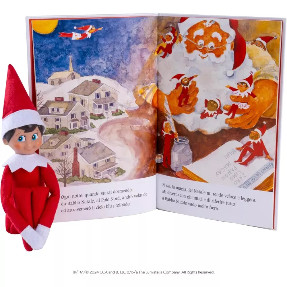 Esempio Elfo con Libro The Elf on the Shelf